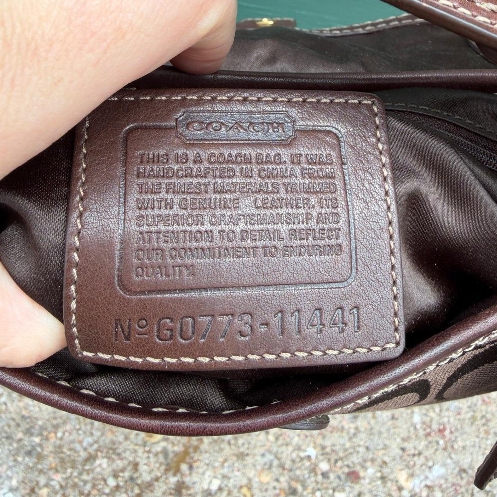 Vintage Y2K Coach Bleecker Soho Signature Flap Shoulder Bag Style 11441 Brown - Picture 6 of 10